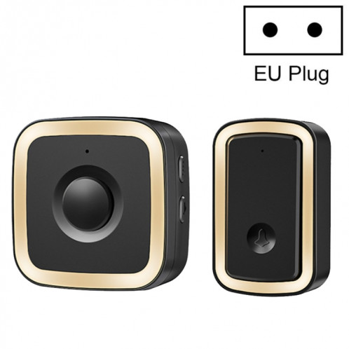 CACAZI A58 1 pour 1 sonnette sans fil intelligente sans batterie, prise : (or noir) SC102C708-07