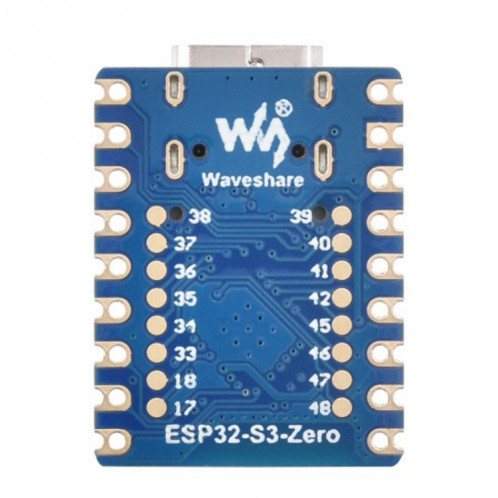 Waveshare ESP32-S3 Mini carte de développement, basée sur le processeur double cœur ESP32-S3FH4R2 sans en-tête SW41011545-09