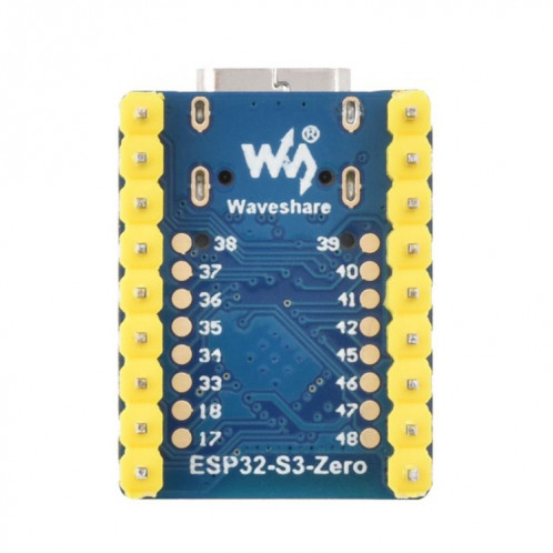 Waveshare ESP32-S3 Mini carte de développement, basée sur le processeur double cœur ESP32-S3FH4R2 avec en-tête SW4102484-09