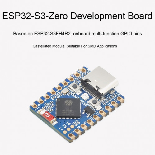 Waveshare ESP32-S3 Mini carte de développement, basée sur le processeur double cœur ESP32-S3FH4R2 sans en-tête SW41011545-09