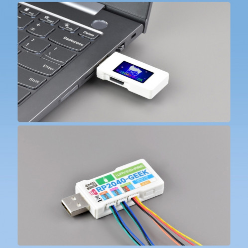 Carte de développement Waveshare 25394 RP2040-GEEK, basée sur le microcontrôleur RP2040, avec écran LCD couleur 1.14 pouces 65K SW5142267-010