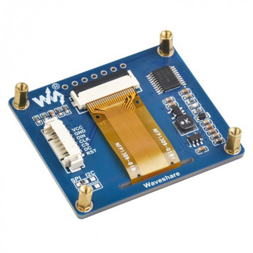 Module d'affichage OLED Waveshare 1,54 pouces, résolution 128 × 64, communication SPI / I2C (blanc) SW401A1779-011