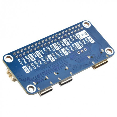 Carte de développement Waveshare 25506 RP2040-PiZero, basée sur Raspberry Pi RP2040, 264 Ko de SRAM et 16 Mo SW51661680-09