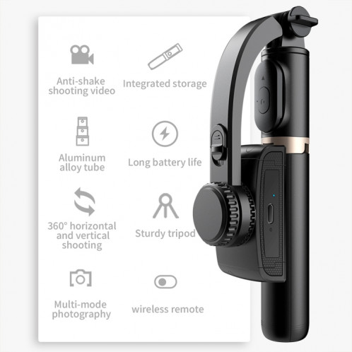 CYKE Q08 Anti-Shake Cardan Bluetooth Selfie Stick Téléphone portable Trépied en direct (Version sans lumière) SC801A1171-014