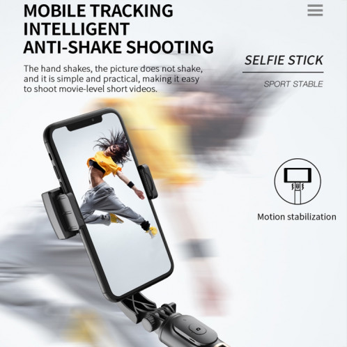 CYKE Q08 Anti-Shake Cardan Bluetooth Selfie Stick Téléphone portable Trépied en direct (Version sans lumière) SC801A1171-014