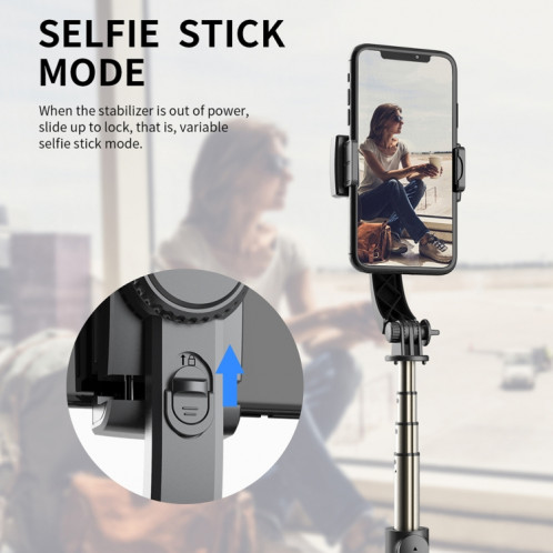 CYKE Q08 Anti-Shake Cardan Bluetooth Selfie Stick Téléphone portable Trépied en direct (Version sans lumière) SC801A1171-014