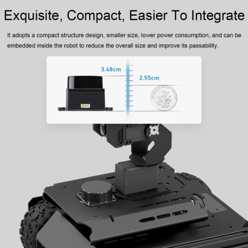 Capteur Lidar Laser Waveshare 24782 DTOF STL27L, Lidar Omnidirectionnel 360°, Bus UART SW5285761-016
