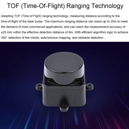 Capteur Lidar Laser Waveshare 24782 DTOF STL27L, Lidar Omnidirectionnel 360°, Bus UART SW5285761-016