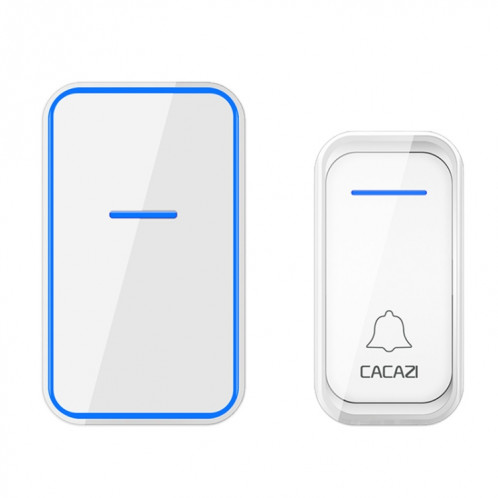 CACAZI Home Smart Digital Wireless Doorbell Sonnette électronique à distance pour personnes âgées, Style: Prise UE (Blanc) SC402A1120-011