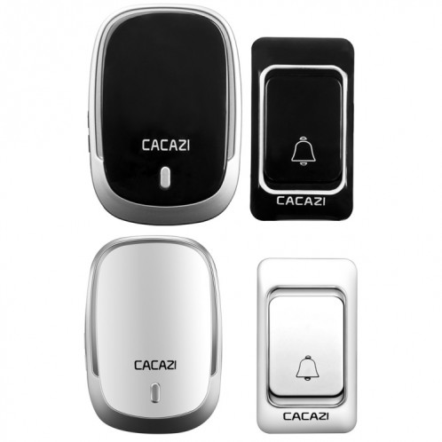 CACAZI Smart Etanche Musique Sans Fil Sonnette Multifonctionnel Téléavertisseur, Taille: (Argent) SC102B1953-09