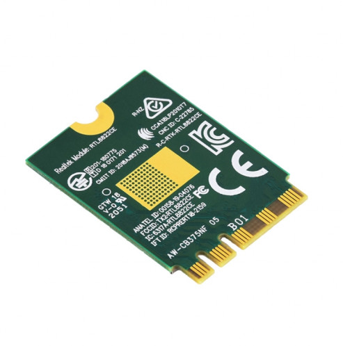 Carte réseau sans fil WiFi 5 double bande Waveshare 24780 AW-CB375NF 2,4 G/5 GHz, cœur RTL8822CE-CG, prend en charge BLE SW53171910-010