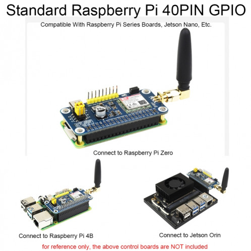 Waveshare 25349 SIM7028 NB-IoT HAT pour Raspberry Pi, prend en charge la communication NB-IoT à bande mondiale SW53209-010