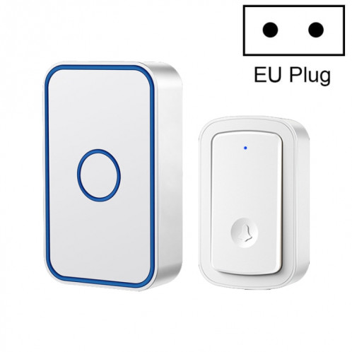 Cacazi a19 1 pour 1 sonnette de musique sans fil sans batterie, bougie: bouche EU (blanc) SC202A410-07