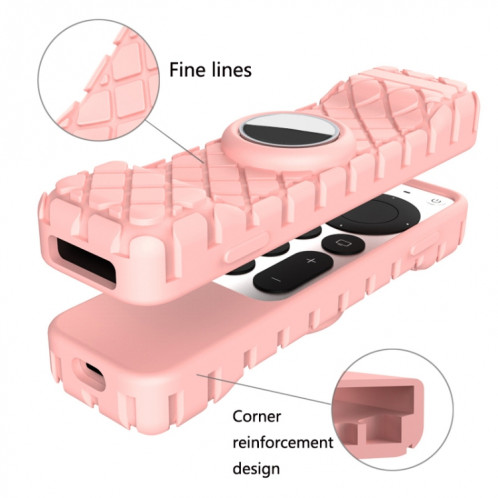 2 PCS Télécommande Couverture de protection Tout compris, modèle applicable: pour Apple TV 4K (rose) SH001D1485-07