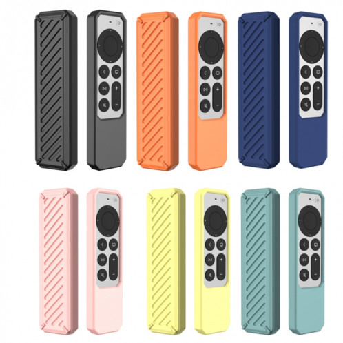 2 PCS Télécommande Couverture de protection en silicone anti-goutte tout compris, modèle applicable: pour Apple TV 4K 2021 (bleu foncé) SH501B531-07