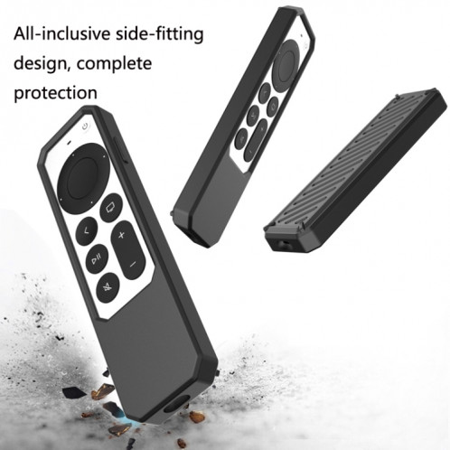 2 PCS Télécommande Couverture de protection en silicone anti-goutte tout compris, modèle applicable: pour Apple TV 4K 2021 (bleu foncé) SH501B531-07
