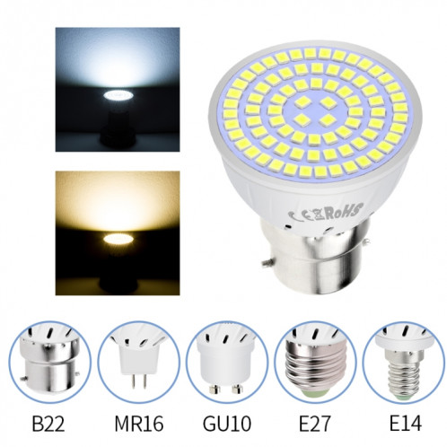 Projecteur d'économie d'énergie à foyer en verre avec concentration de lampe à LED, puissance: 7W E14 60 LED (blanc chaud) SH005A1899-09