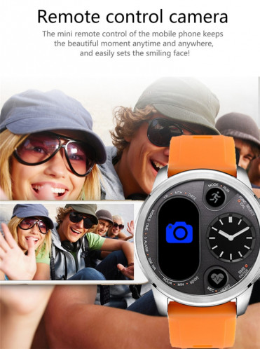 Montre intelligente à double affichage T3 pour homme IP68 Bracelet de remise en forme étanche 15 jours en veille Business Smartwatch Tracker d'activité (noir) SH001A815-013