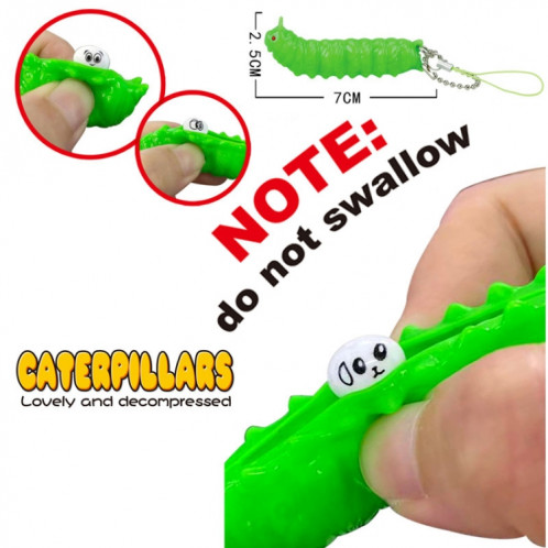 10 PCS Squeeze Toy de décompression de ventilation Caterpillar (livraison de couleur aléatoire) SH401A1432-06
