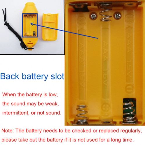 Fryxinte XT-7DS3 Sifflet électronique réglable pour arbitre de sport à haut décibel Sifflet d'entraînement de sauvetage d'urgence (jaune) SF701C189-08