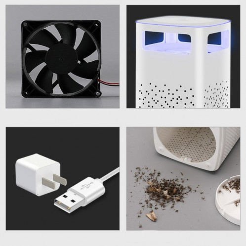 Maison Mute Inhalation Photocatalyseur USB Mosquito Physique Mosquito Petit A Noir (Tête de chargement USB +) SH402B209-07