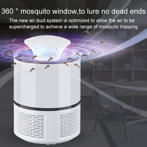 Ménage Mute Intervalation Photocatalyseur USB Mosquito Physique Killer 365-Blanc (tête de charge USB +) SH403B234-07