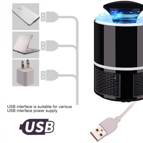 Ménage Mute Intervalation Photocatalyseur USB Mosquito Physique Killer 365-Blanc (tête de charge USB +) SH403B234-07