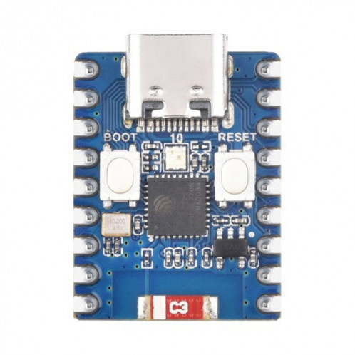 Waveshare 2,4 GHz ESP32-C3 Mini carte de développement, basé sur un processeur monocœur ESP32-C3FN4 avec en-tête SW97021603-010
