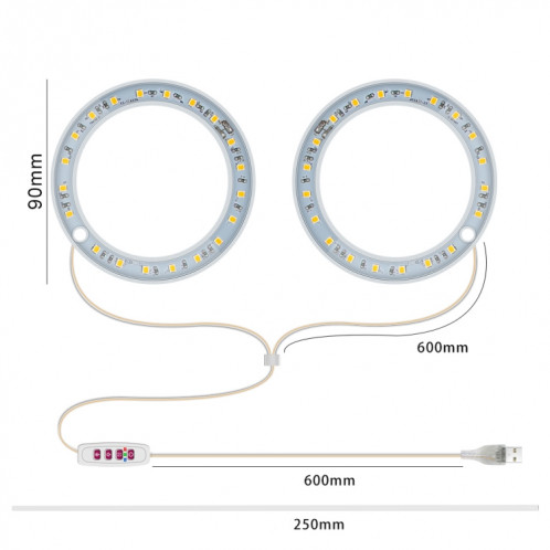 Lampe de croissance de plante LED Spectroscopie complète Timing intelligent Remplissage intérieur Remplissage de la lumière Lampe de plante, puissance: une tête (lumière rose) SH401B1587-07