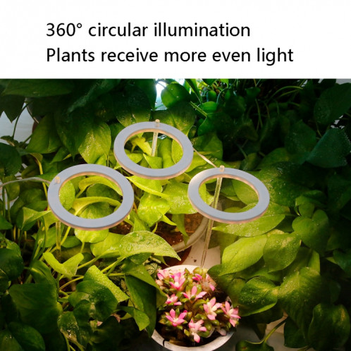 Lampe de croissance de plante LED spectroscopie pleine spectroscopie intelligente Remplissage d'intérieur Remplissage de la lumière Lampe de plante, puissance: trois tête (lumière bleue rouge) SH403C1857-07