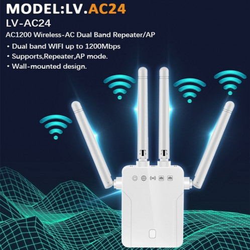 Amplificateur d'expansion du signal sans fil WiFi 95B 300M 300m (Blanc Fiche UE) SH801E380-09