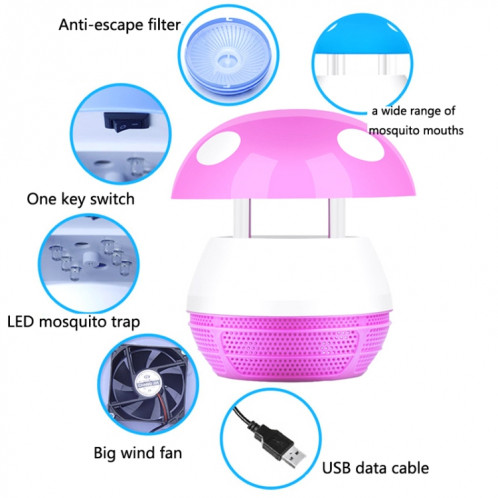 Mushroom LED MOSQUITO KILLER Lampe Mosquito Mosquito Killer (bleu ciel) SH601B245-06
