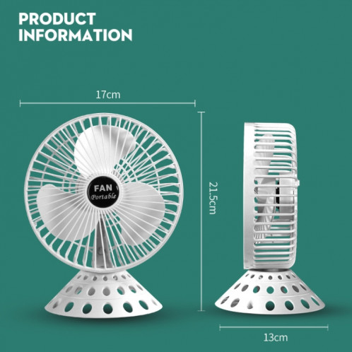 Ventilateur de bureau USB Mini dortoir à domicile ventilateur portable, couleur: 6 pouces (blanc) SH40011668-07