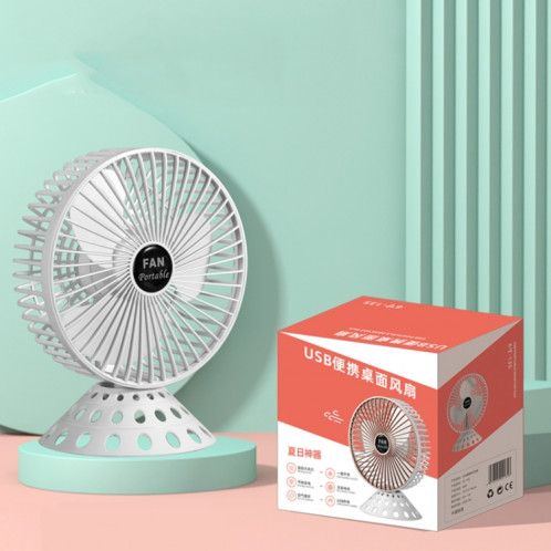 Ventilateur de bureau USB Mini dortoir à domicile ventilateur portable, couleur: 6 pouces (blanc) SH40011668-07
