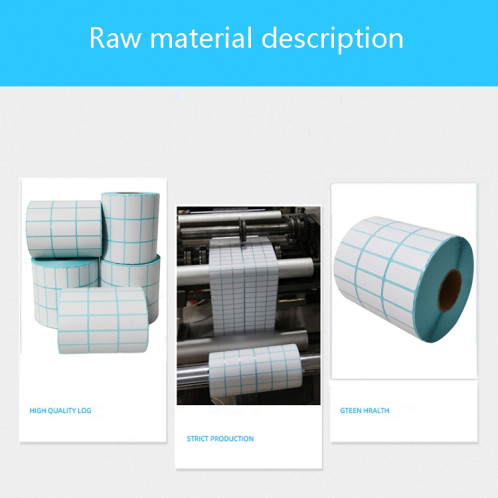 Papier thermique à trois preuves Code à barres à trois rangées Papier d'impression non adhésif, taille: 25 x 15mm (10000 pièces) SH3401462-06