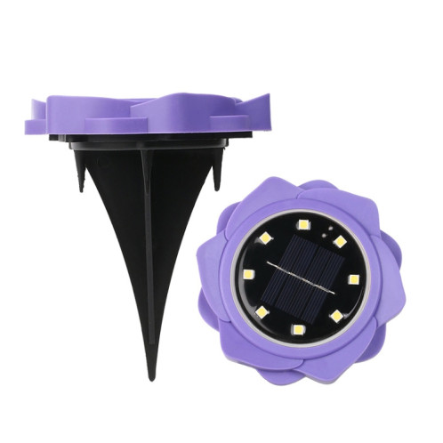 2 PCS 8 LEDS Pétales solaires Solar Lampe Etanche Jardin Lumière de jardin, Spécifications: Lily violet (lumière colorée) SH58031498-07