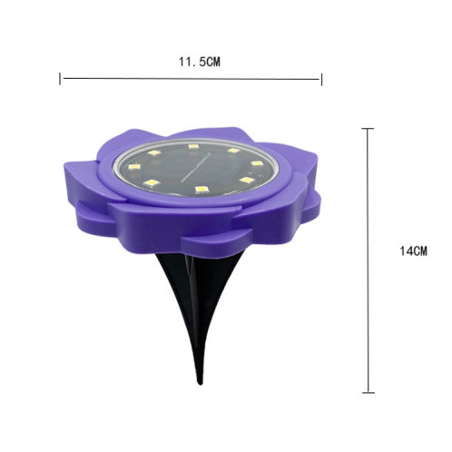 2 PCS 8 LEDS Pétales solaires Solar Lampe Etanche Jardin Lumière de jardin, Spécifications: Lily violet (lumière colorée) SH58031498-07