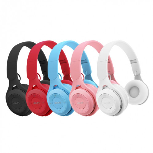 Casque Bluetooth sans fil M6 casque stéréo de jeu pliant avec micro (rose) SH901E1371-07