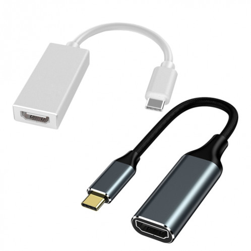 HW-TC01A USB 3.1 Type-C à HDMI Câble adaptateur pour téléphone informatique projecteur (argent) SH001A1255-07