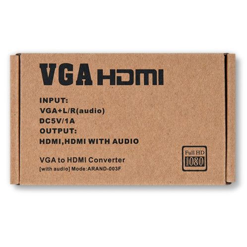 Convertisseur HW-2217 VGA à HDMI avec l'hôte de l'ordinateur audio à HD Converter (Noir) SH701A264-07