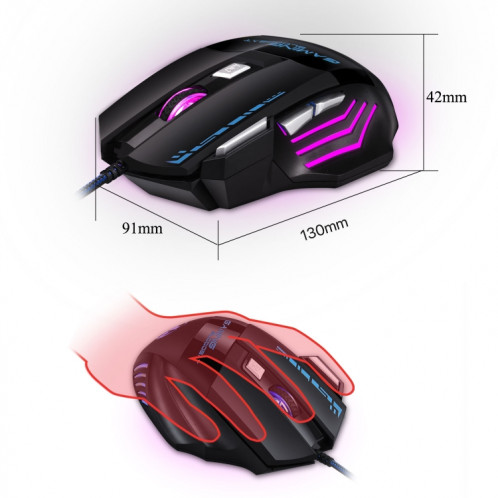 Gaming Bloodbat GM02 7 Keys USB Wired OpoElectronics Jeu Mouse Digital Respiratory Lights Souris SG45011244-07