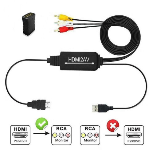 RL-HTAL1 HDMI To AV Convertisseur Spécifications: Confinement mâle à mâle + convertisseur HDMI SH05021520-06