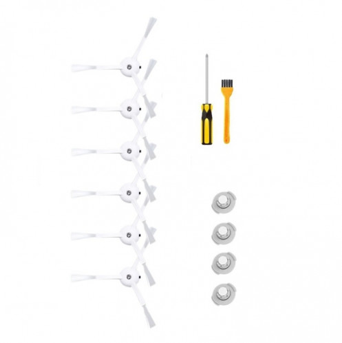 20 PCS / SET TRAY + TERRAIN D'EAU Filtre + Brosse latérale + Brosse principale + MOP + Petit Brush pour Mijia / Rock Sweper SH4530944-06