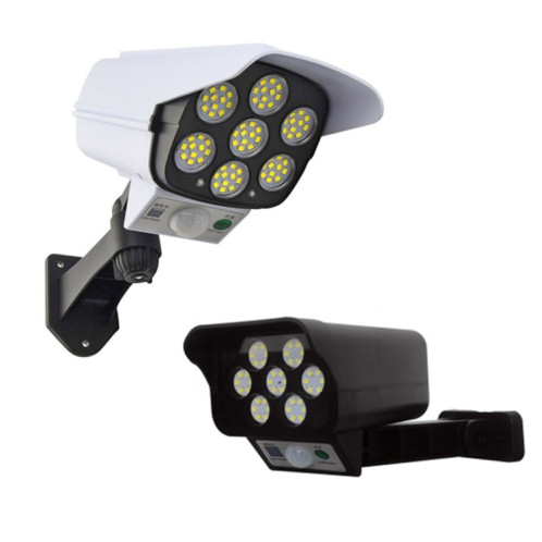 Capteur solaire LED de la lumière murale de la lumière de la lumière de la simulation caméra caméra éblouissement Lampe de rue anti-voleur, style: télécommande (42led) SH6002839-07