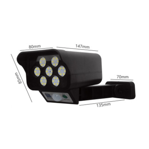 Capteur solaire LED de la lumière murale de la lumière de la lumière de la simulation caméra caméra éblouissement Lampe de rue anti-voleur, style: télécommande (42led) SH6002839-07