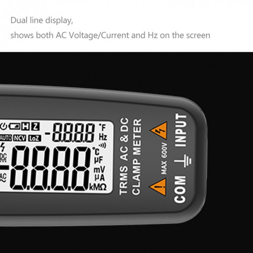 Compteur de serrage numérique Bsiz91 Ac / DC Current 1MA Vray RMS Testeur de condensateur Auto RMS Multimètre (bleu) SB901A177-07