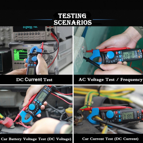 Compteur de serrage numérique Bsiz91 Ac / DC Current 1MA Vray RMS Testeur de condensateur Auto RMS Multimètre (bleu) SB901A177-07