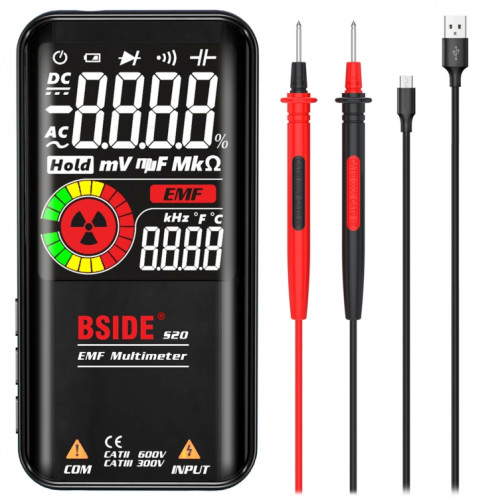 Bsiber S20 Testeur multimètre de rayonnement électromagnétique intelligent de rayonnement électromagnétique SB9077563-09