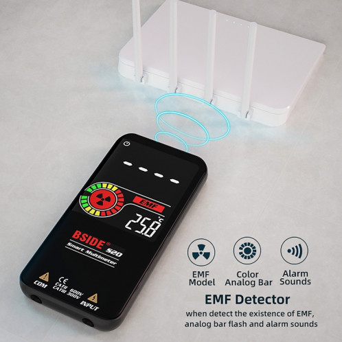 Bsiber S20 Testeur multimètre de rayonnement électromagnétique intelligent de rayonnement électromagnétique SB9077563-09