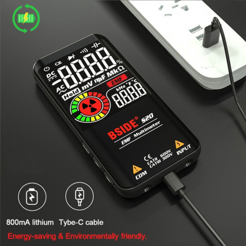 Bsiber S20 Testeur multimètre de rayonnement électromagnétique intelligent de rayonnement électromagnétique SB9077563-09